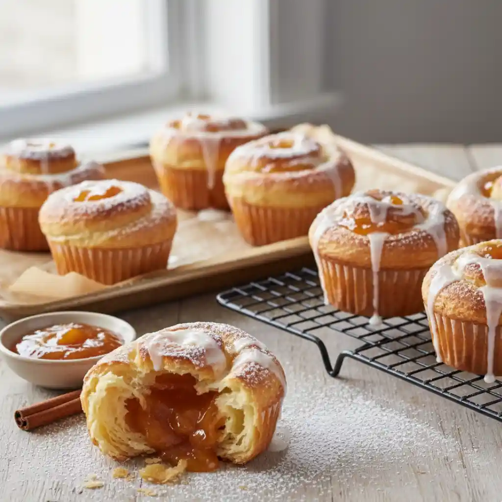 Peach Pie Cruffins