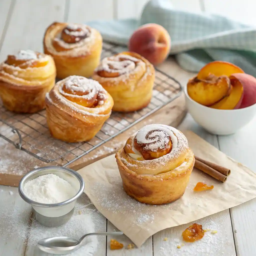 Peach Pie Cruffins