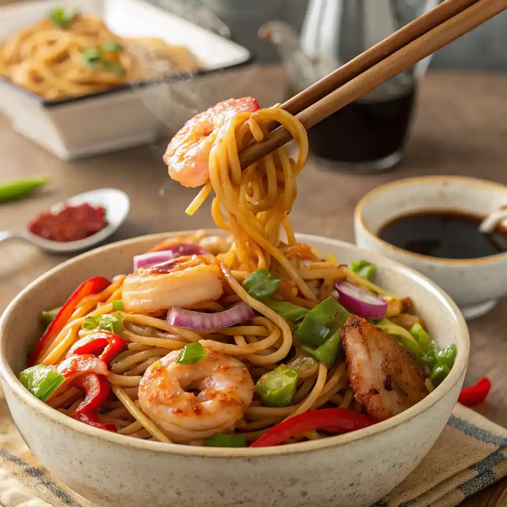 Shrimp Lo Mein Recipe in 20 Minutes 4 Shrimp Lo Mein Recipe