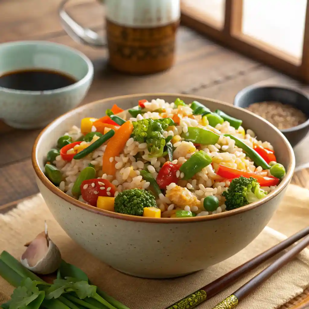 Quick Veggie Fried Rice in 30-Minute 4 Veggie Fried Rice