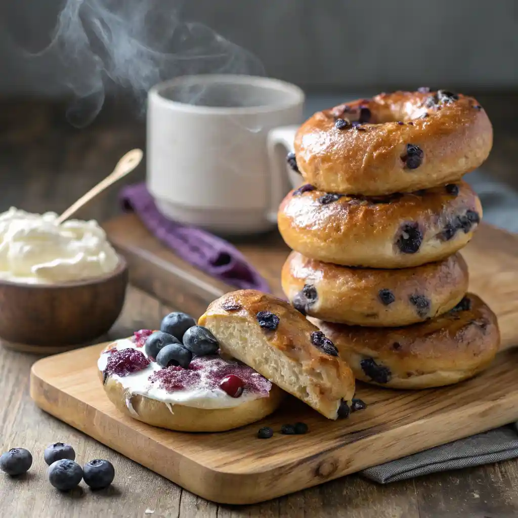 Sourdough Blueberry Bagels