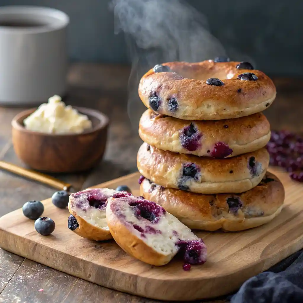 Sourdough Blueberry Bagels